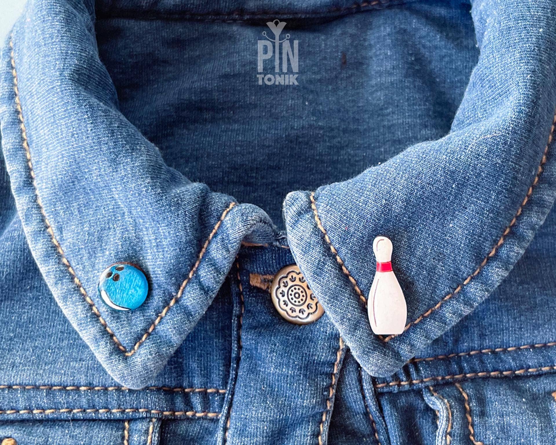 PinTonik – wholesale Lapel pin/button – Bowling Pins Ita Bag Pins: Game Day Team Jewelry Set5