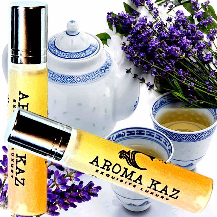 Parfum à bille Huile parfumée Thé blanc & Lavande pour la vente par Aroma Kaz