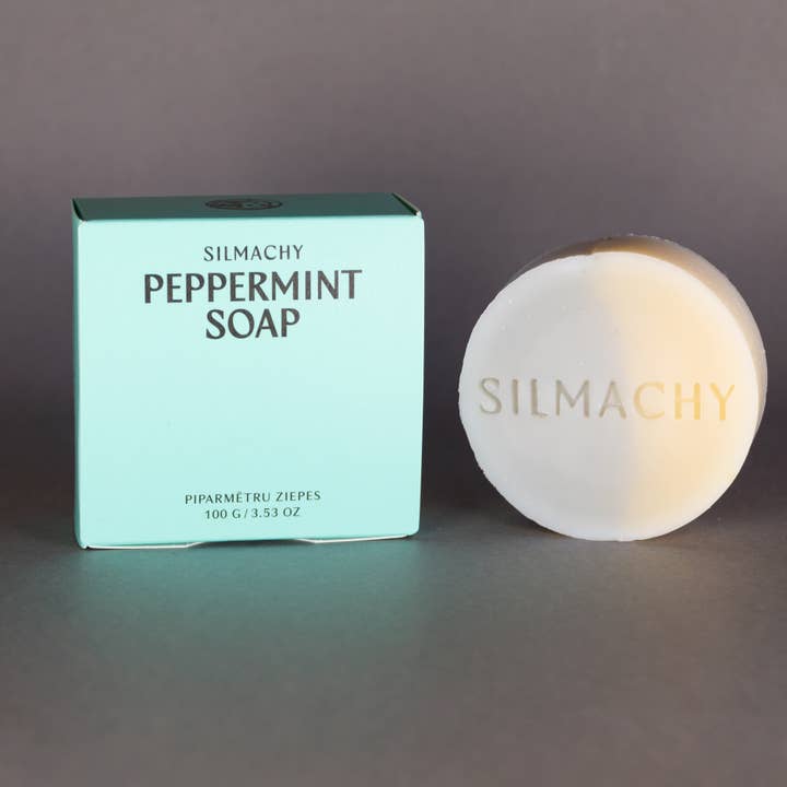 SILMACHY cosmetics - Wholesale Bar Soap - Toning Peppermint & Mineral-Rich Blue Clay Hand & Body Soap5