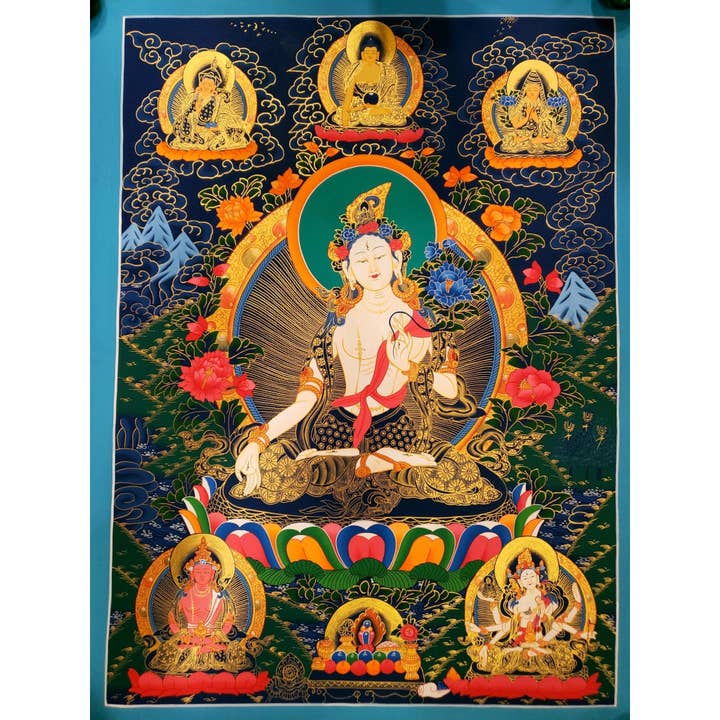 Vit Tara Thangka för wholesale av Art Of Tibet