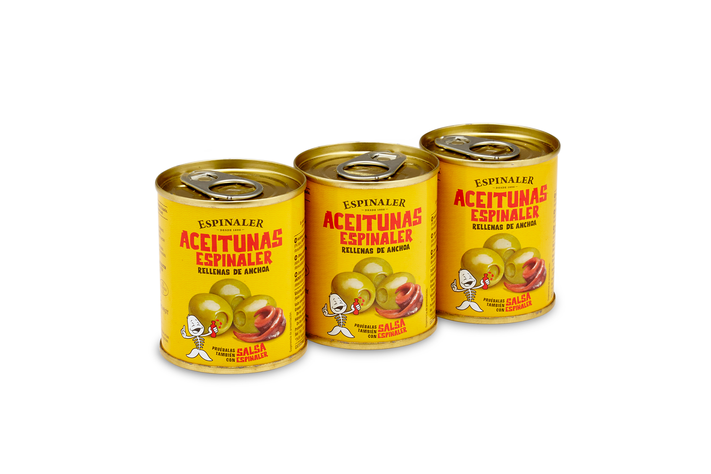 ESPINALER 1896 S.L - Wholesale Olives - Olives Stuffed with Anchovy ESPINALER Pack 3 x 50 g1