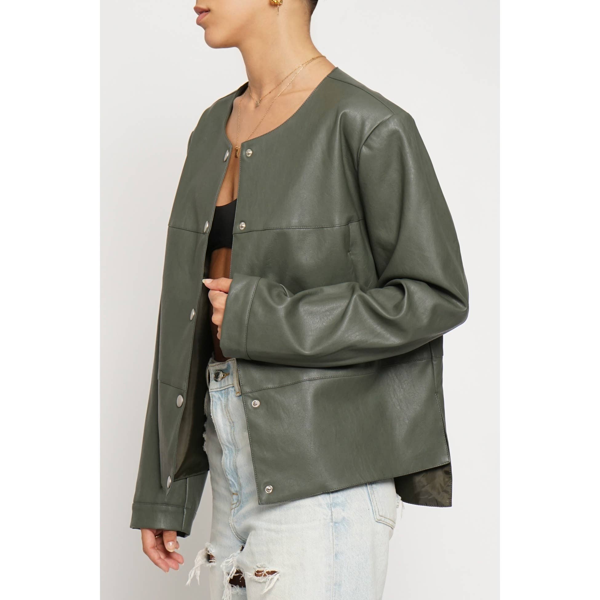 Sans Souci – Engroshandel Motorcykeljakke - Dame – KORT JAKKE I IMITERET LÆDER9