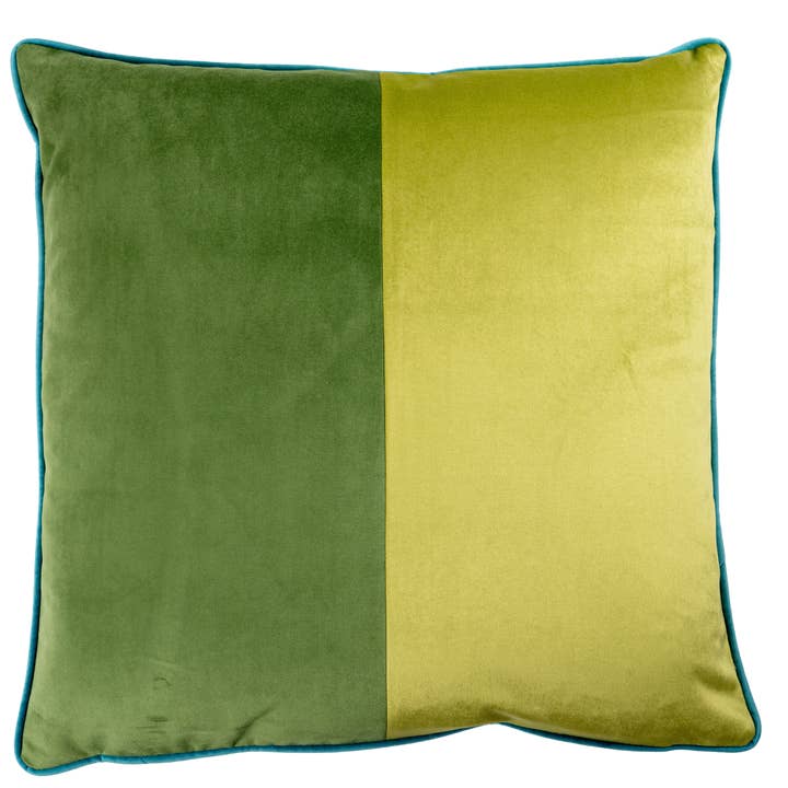 Andrews Lima and Wasabi Green Velvet Throw Pillow for wholesale on Faire