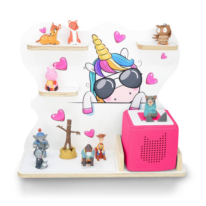Houten plank geschikt voor de Toniebox, medium - Unicorn Buddy voor wholesale door stadtecken