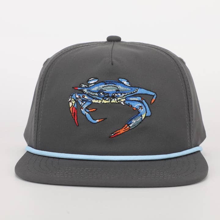 Chapeau en corde de crabe bleu pour la vente par Little Kideauxs