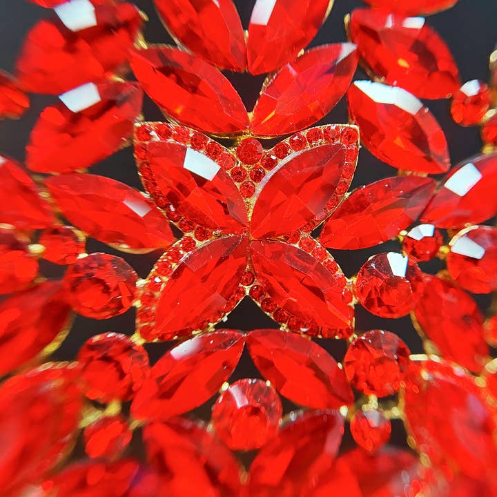 Happy Dream Gifts - Wholesale Party hat/crown - Quinceanera Crown, Red Crystal Crown, Prom Gold Headdress1