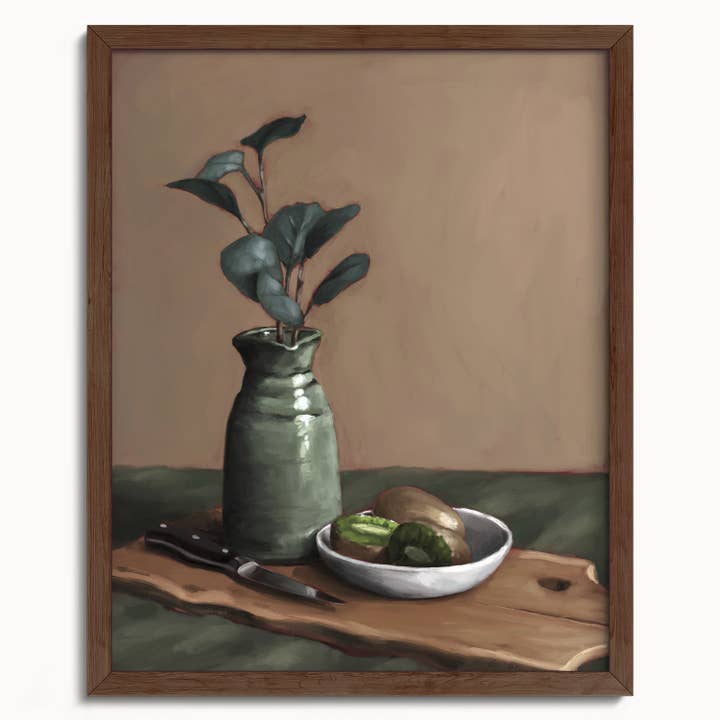 The Ugly Cat Studio - Wholesale Art Print - Eucalyptus and Kiwi Still Life Art Print19