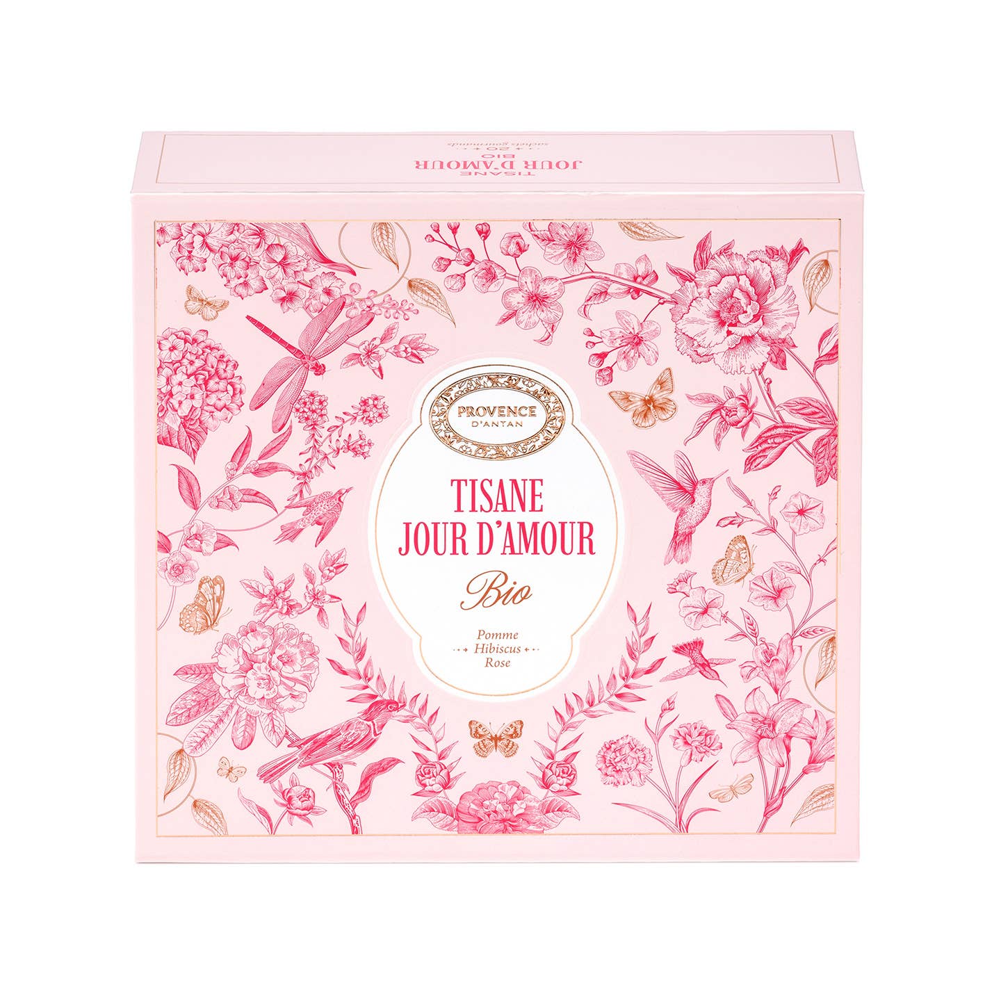 PROVENCE D'ANTAN - Wholesale Health/Detox Tea - Organic Love Day Herbal Tea* - Magnetic Box - 20 Sachets3