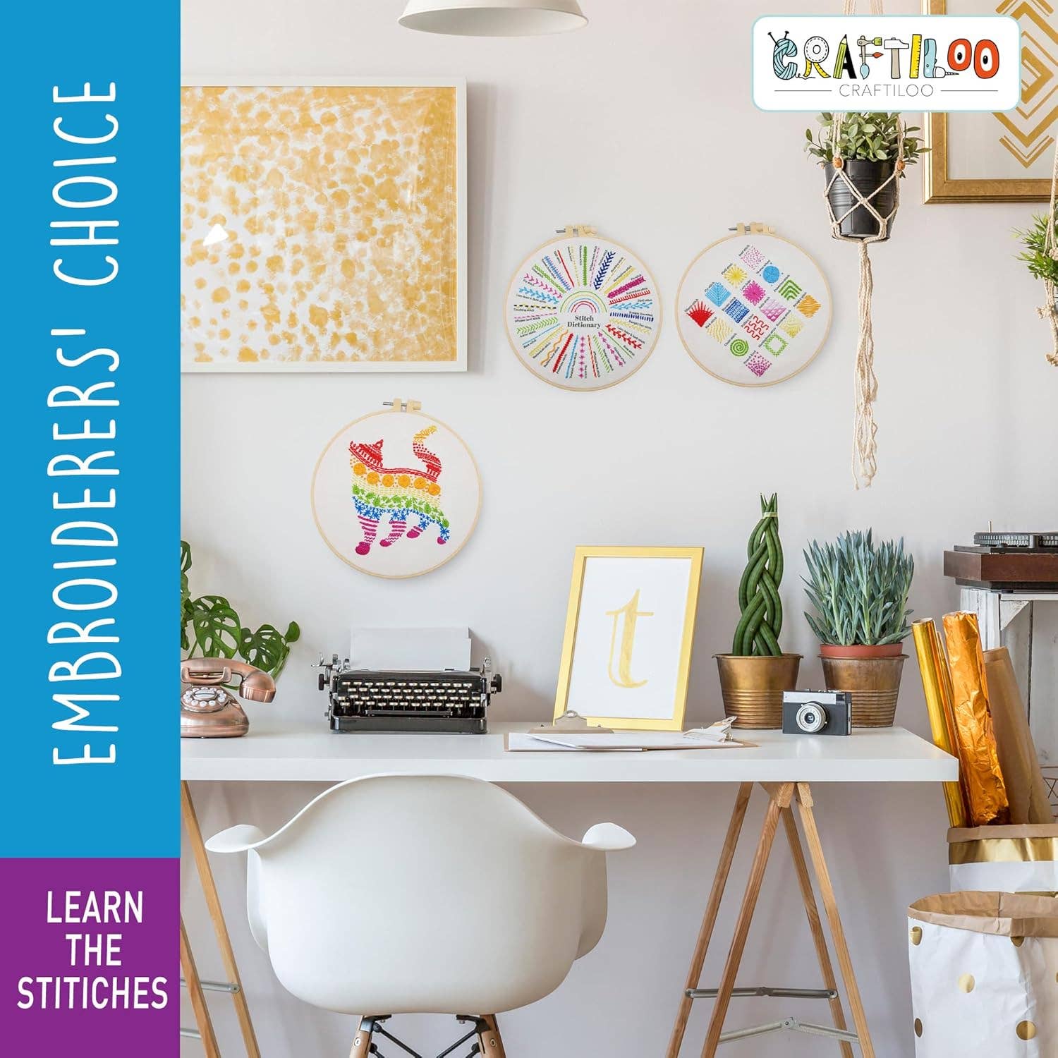 Craftiloo - Wholesale Embroidery/Cross Stitch Supplies - Stitch dictionary Cat Embroidery kit 2