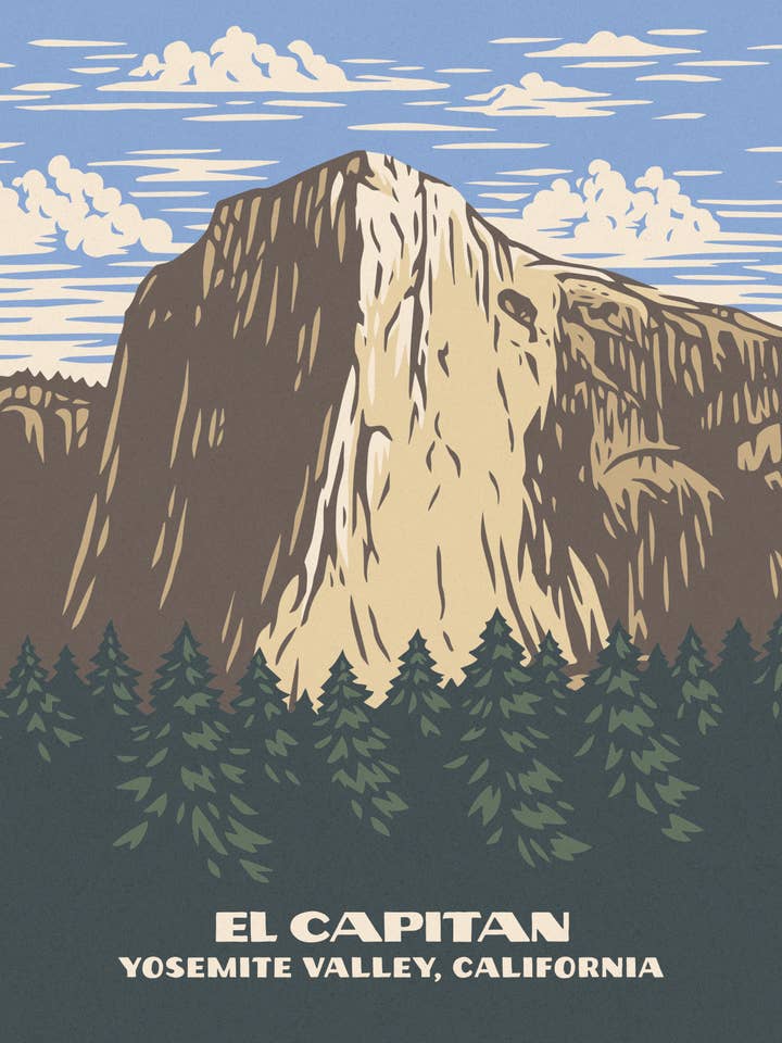 El Capitan - Crag Cards - Konstverk för klippklättring för wholesale av MONOPKT.