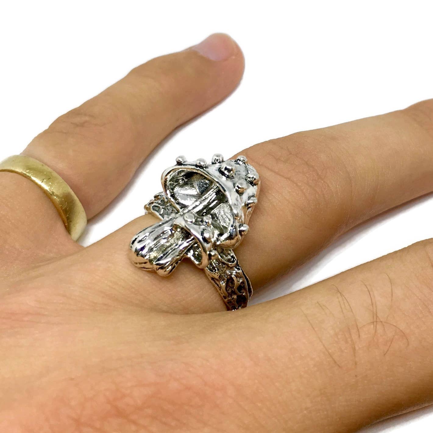 Gifts From The Crypt – wholesale Cocktail/statement ring – Mystic Mushroom Adjustable Ring | Fairy Forest Toadstool4