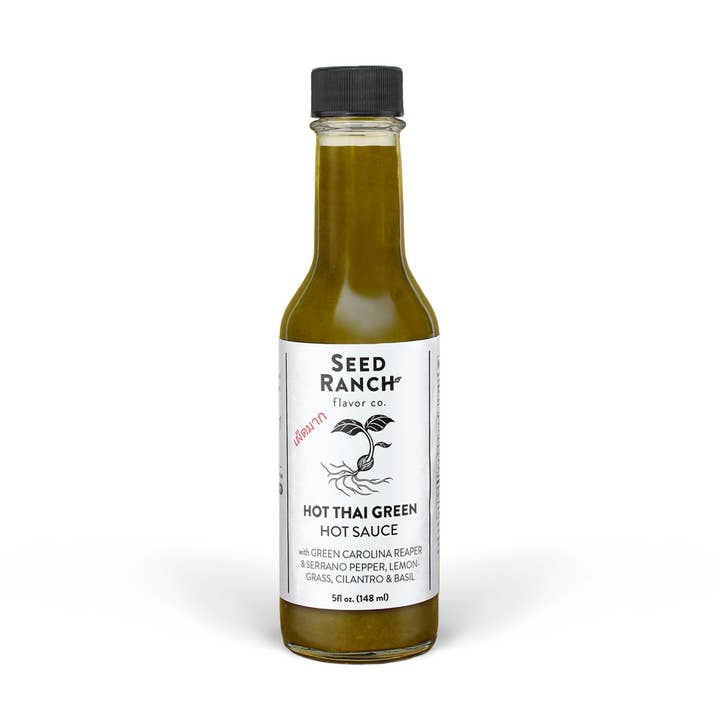 Hot Thai Green Hot Sauce as seen on HOT ONES for wholesale by Seed Ranch Flavor Co