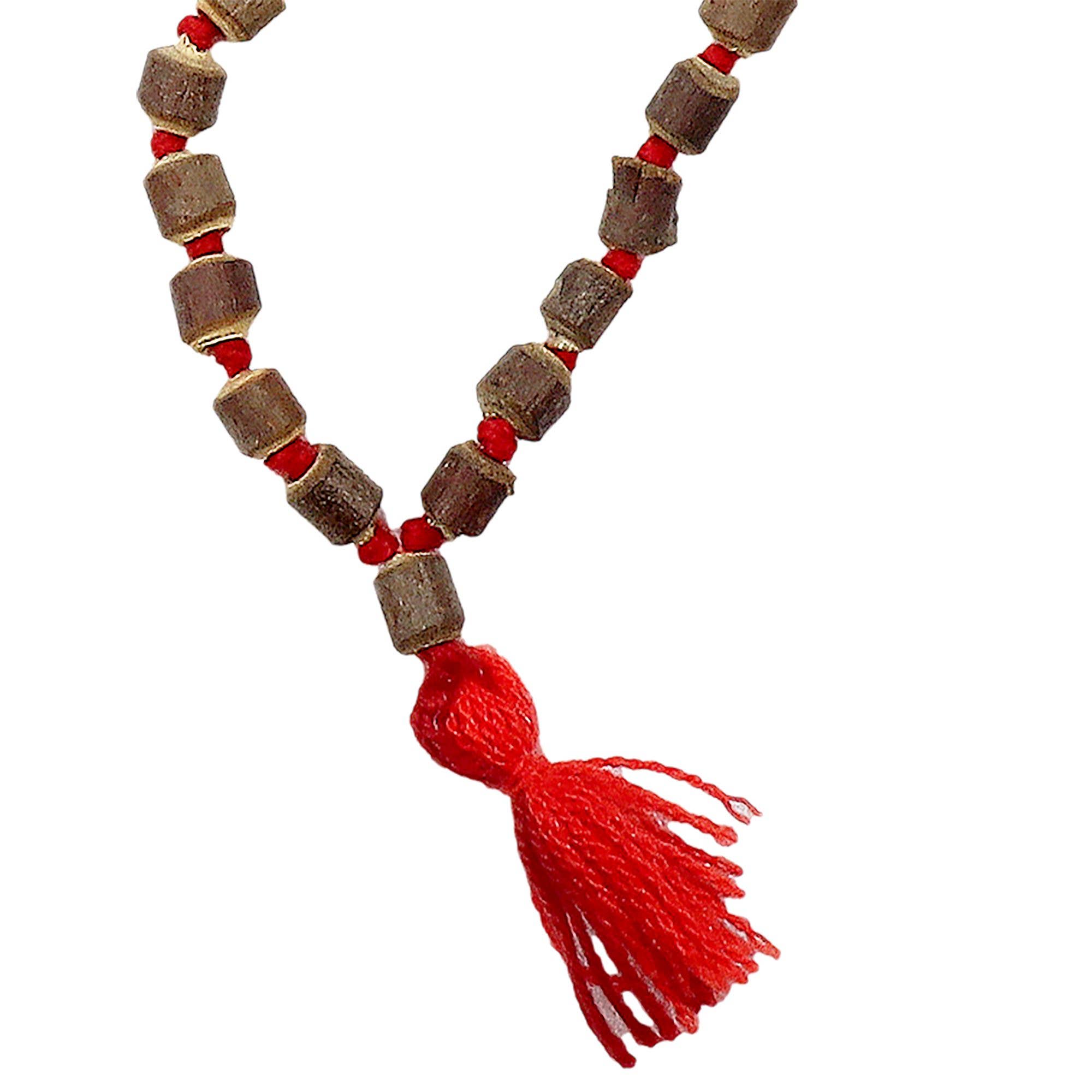 Tribal Trade GmbH - Wholesale Bib Necklace - Prayer chain cylinder wooden beads brown necklace mala necklace1