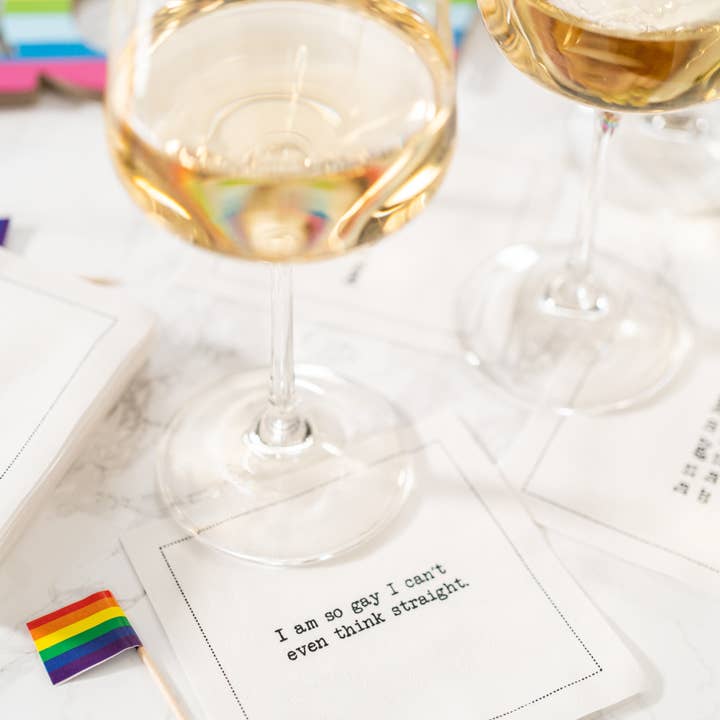 Five Star Napkins Inc. – wholesale Disposable napkin – Pride Quotes- White Cotton Cocktail Napkins x 502
