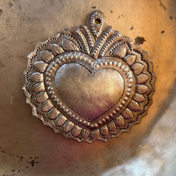 Haiti Fair Trade~ It's Cactus - Wholesale Wall Accent - Sacred Heart, Wall Decor,Handmade Metal Haiti 3.5"x3.5"Â