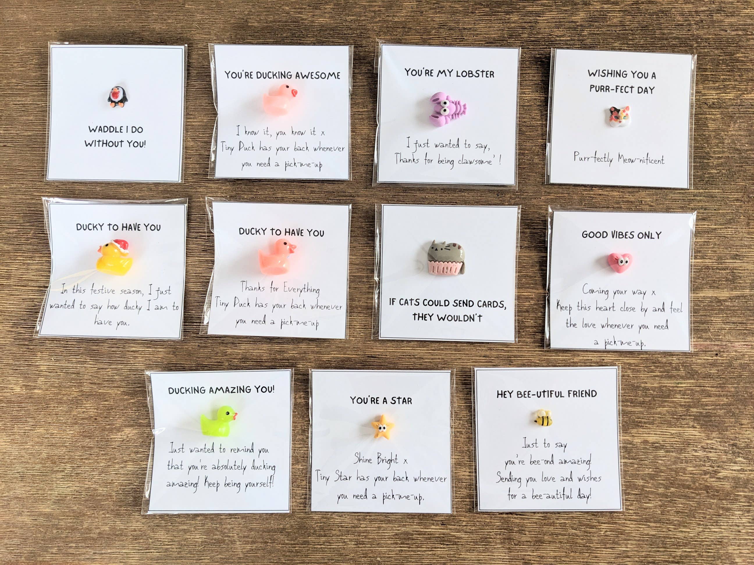 Uplifted Ink - Wholesale Gewone wenskaart - Ducking Awesome kaart met schattig eendbeeldje en optie voor persoonlijke boodschap9