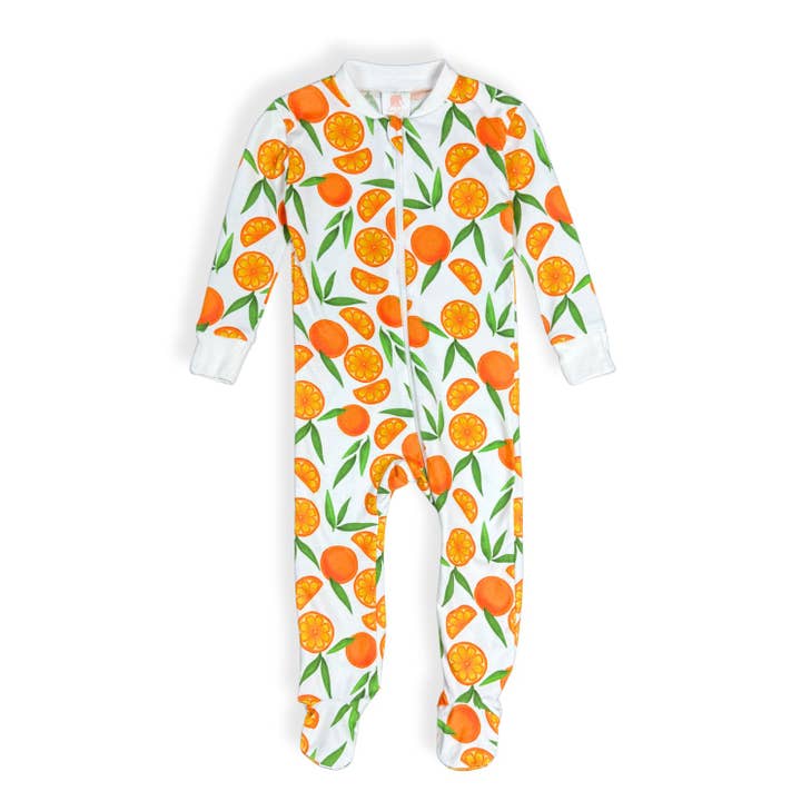 Pyjama à pieds entièrement zippé - Little Cutie pour la vente par Pink Elephant Brands