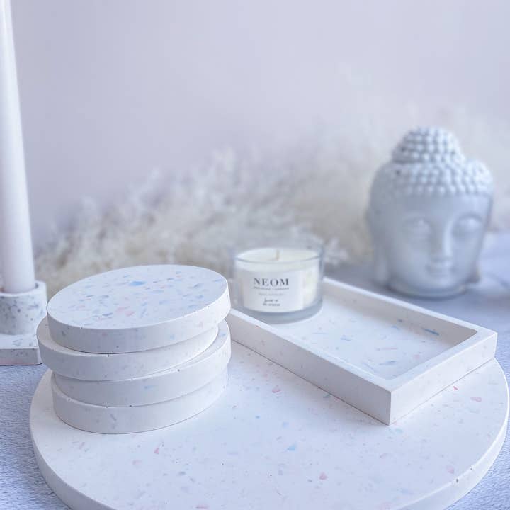 Pastel and Moon – wholesale Decorative tray – Large Round Confetti Decorative Tray1