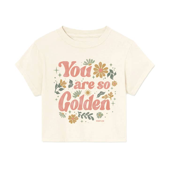 Kid's Golden Crop T-shirt-Girls for wholesale by Port 213