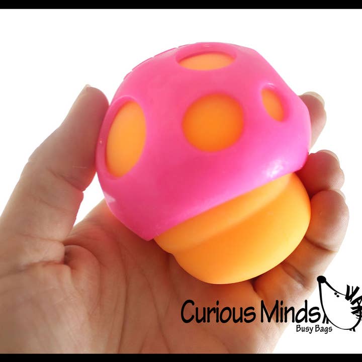 Curious Minds Toys – Brinquedo de espuma - Crianças e bebés por atacado – 1 Cogumelo Nee Doh Soft Squeeze Stress Ball4