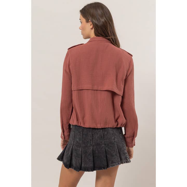 HYFVE - Wholesale Jacket - Women's - Double Gauze Jacket With Drawstring Hem6