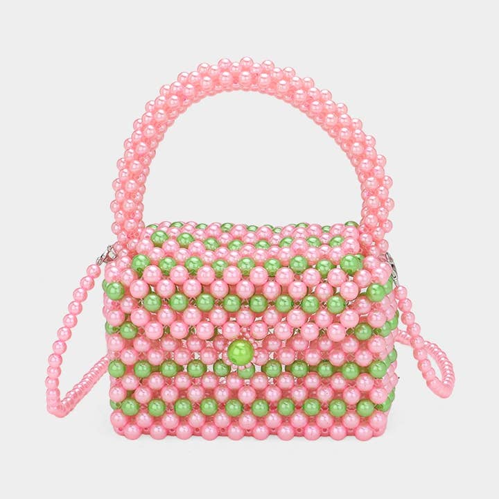 Mini-handtas met parelkralen aan de bovenkant en schoudertas
voor wholesale door Sensibling Corp.