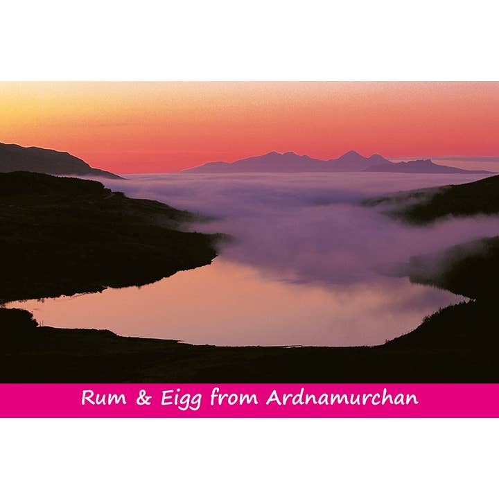 Postal pequeña Rum & Eigg para venta al por mayor de Island Blue Publishing