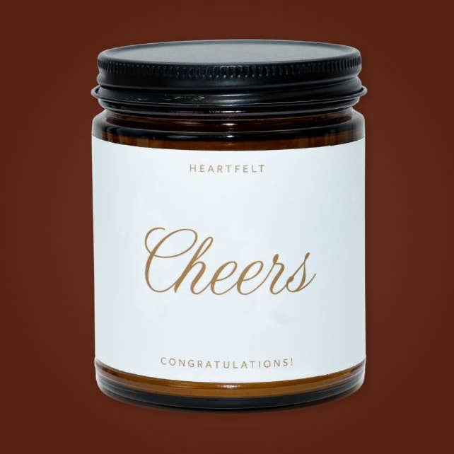 Cheers Essential Oil Beeswax Celebrate Jar Candle: Non-Toxic for wholesale by Fontana Candle Co.