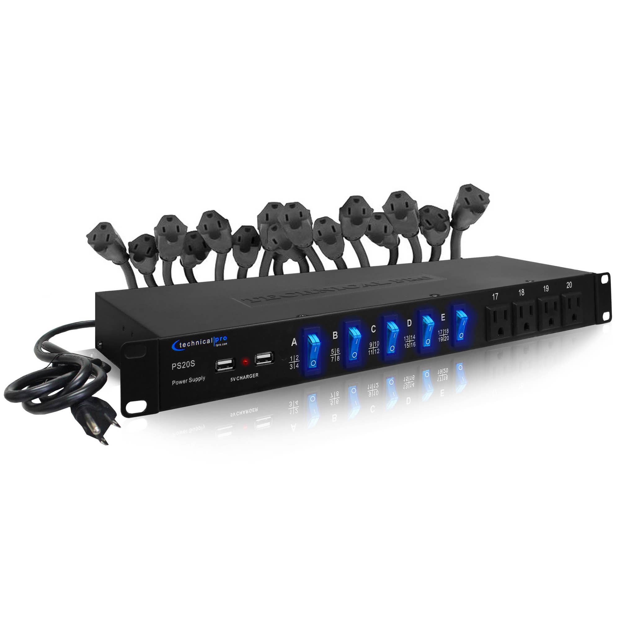 Technical Pro - Wholesale Protractor - Power Supply Strip Unit Surge Protector1