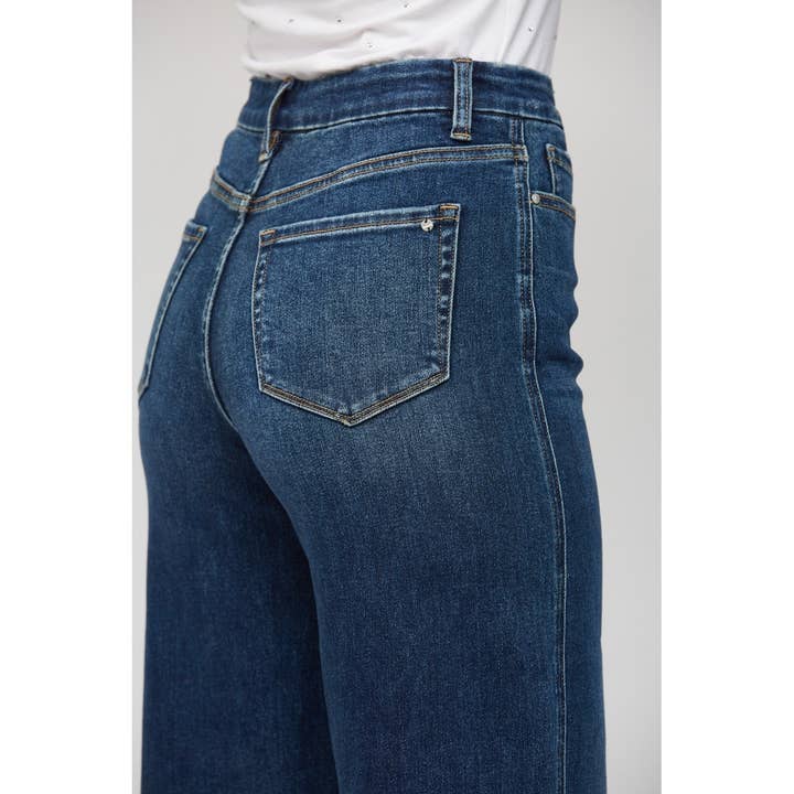 INDIGO DYE SUPER HIGH RISE SKATER JEAN for wholesale on Faire