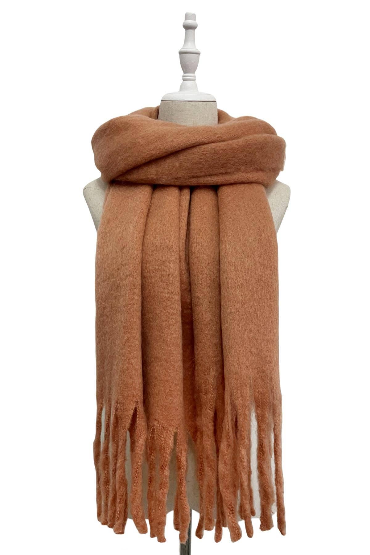 Fashion Scarf World - Vendita all'ingrosso Sciarpa - Donna - Sciarpa a scialle con nappe in morbida coperta semplice46