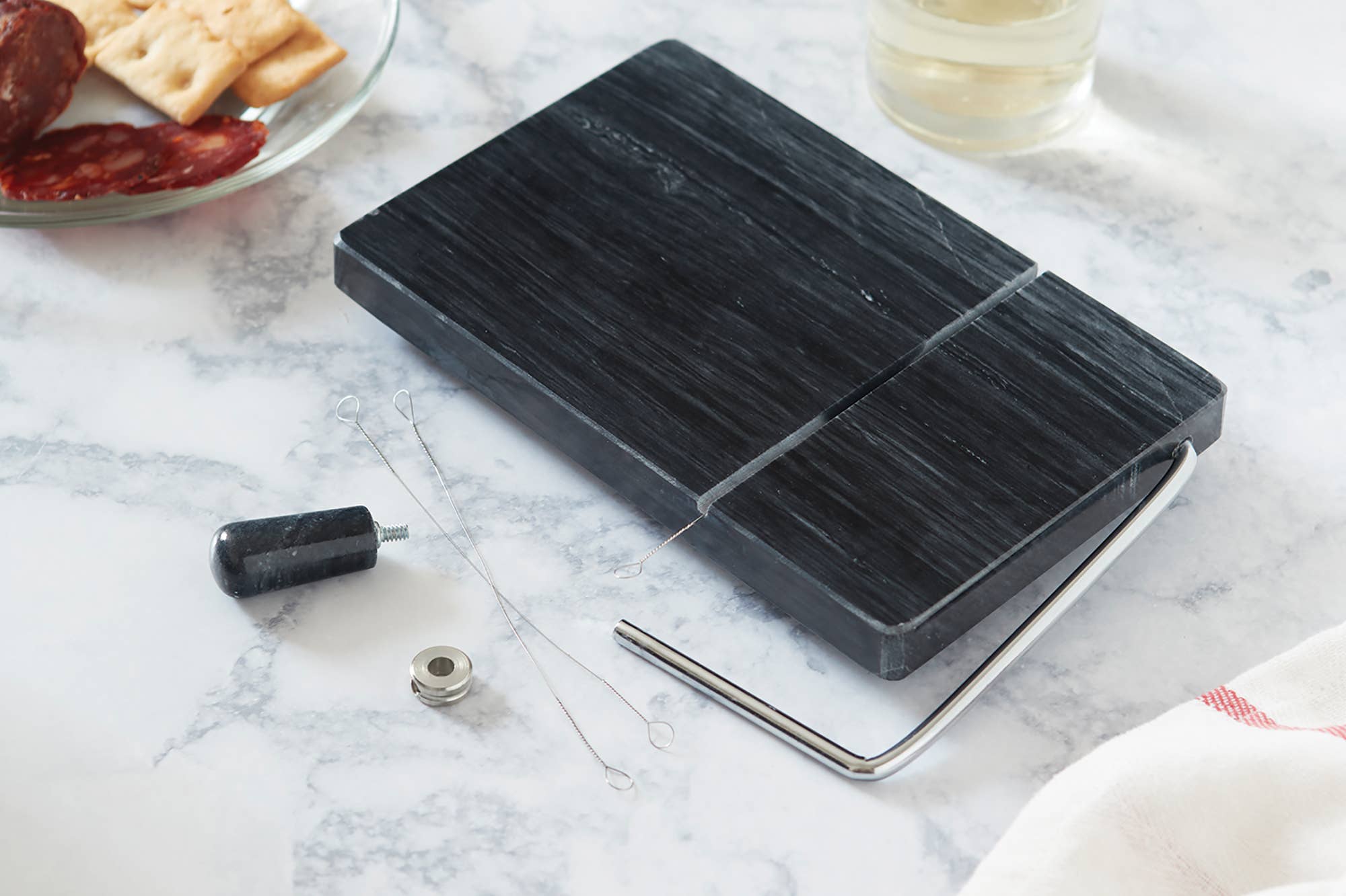 Fox Run Brands - Wholesale Cheese Spreader - Fox Run Marble Cheese Slicer, Black, 5" x 8.25" x 1.25"3