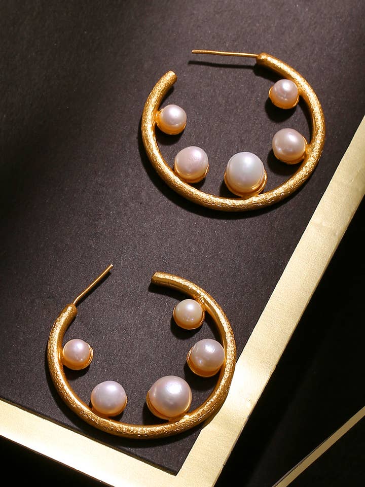 Pearl Hoops for wholesale by Yo Baby