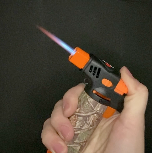 Novelty Brands - Wholesale Lighter - Torch Blue XXL Refillable Camo Torch Lighter - 12/Display2