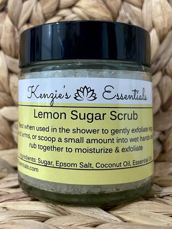 Lemon Sugar Scrub for wholesale by Kenzie's Essentials