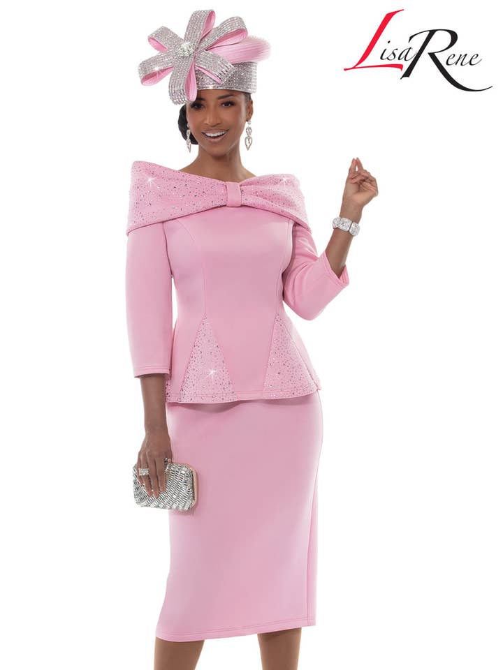 Lisa Rene', Style 3373 - 2pc. Jacket & Skirt Set for wholesale by Donna Vinci