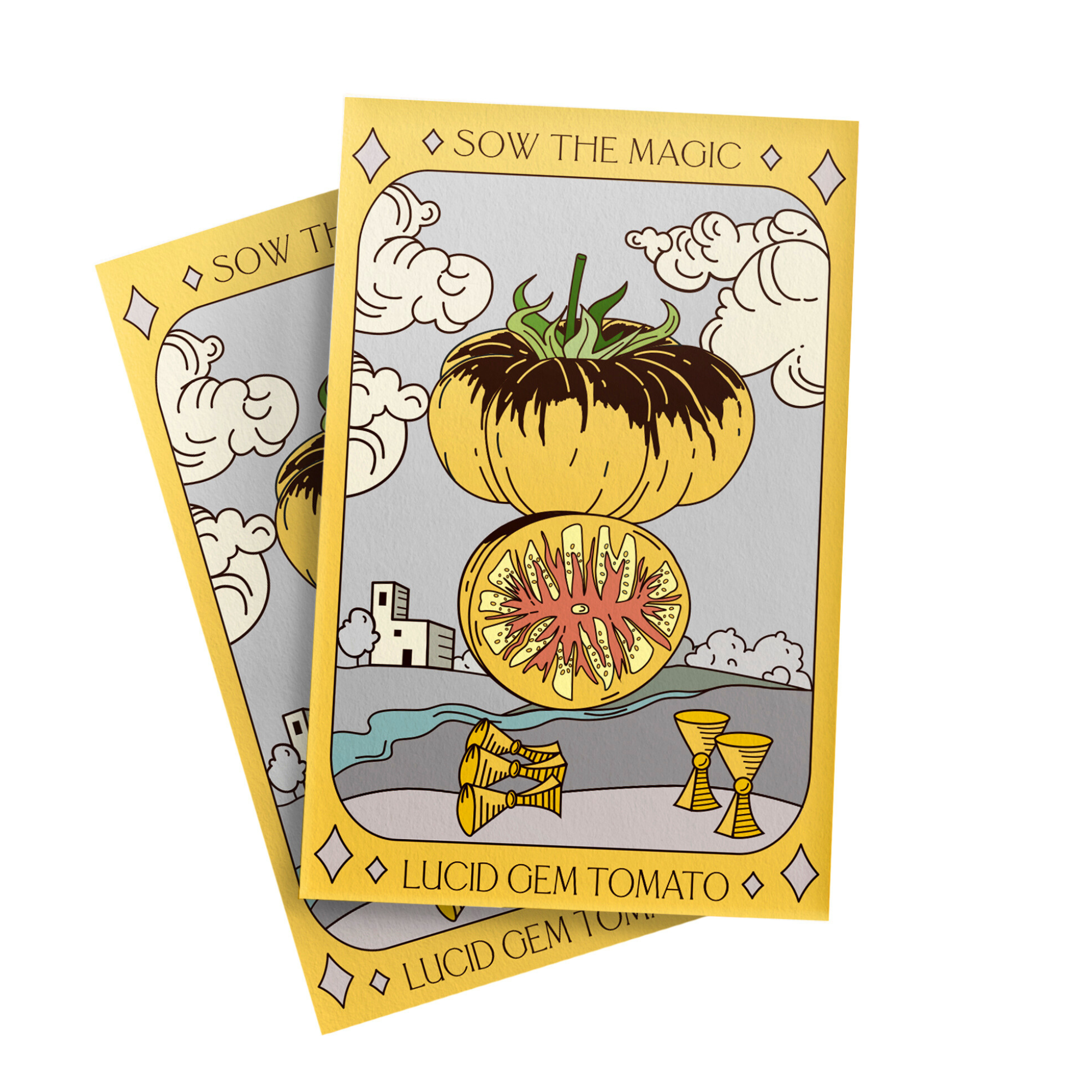 Sow the Magic - Vente Graines de plantes - Paquet de graines de tarot de tomate Lucid Gem3