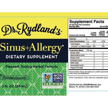 Dr. Rydland's Herbal Formulas – Engroshandel Kosttilskud og vitaminer – Dr. Rydlands Adult & Childrens Sinus Allergy Formula4