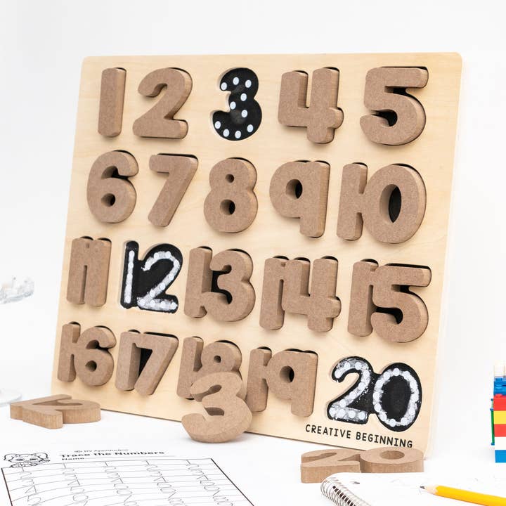 Number Chalkboard Based Puzzle for wholesale by Creative Beginning