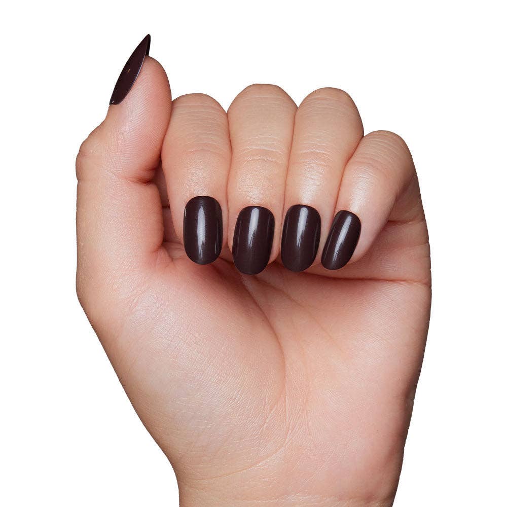 Glamnetic - Wholesale Press-On/Fake Nails - Bark Brown Press-On Nails | Fall Solids | Short Round4