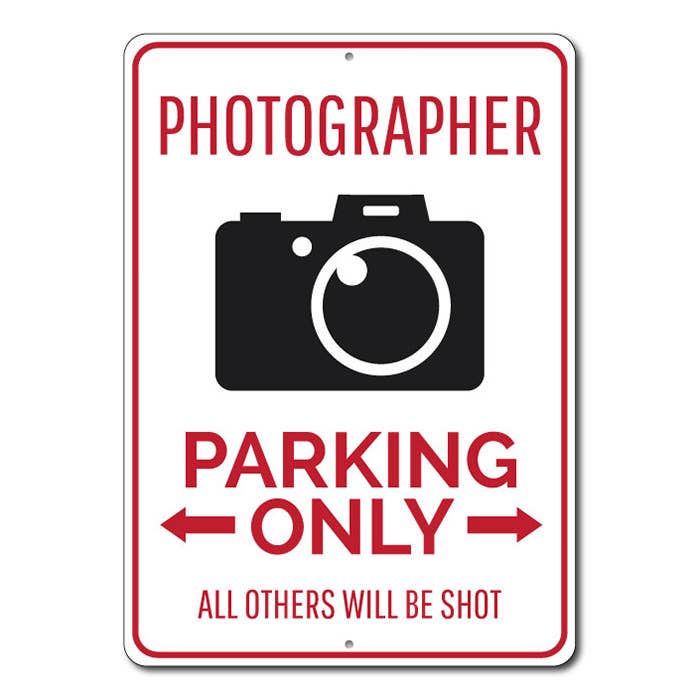 Photographer Parking Sign for wholesale by Lizton Sign Shop, Inc