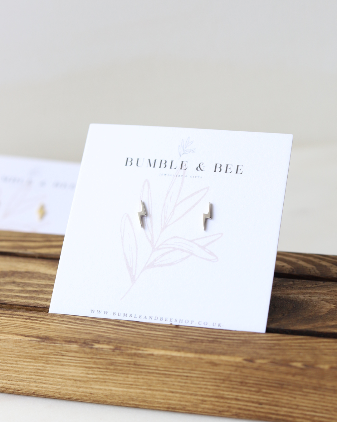 Bumble & Bee - Wholesale Stud/Post Earrings - Lightning Bolt Studs1