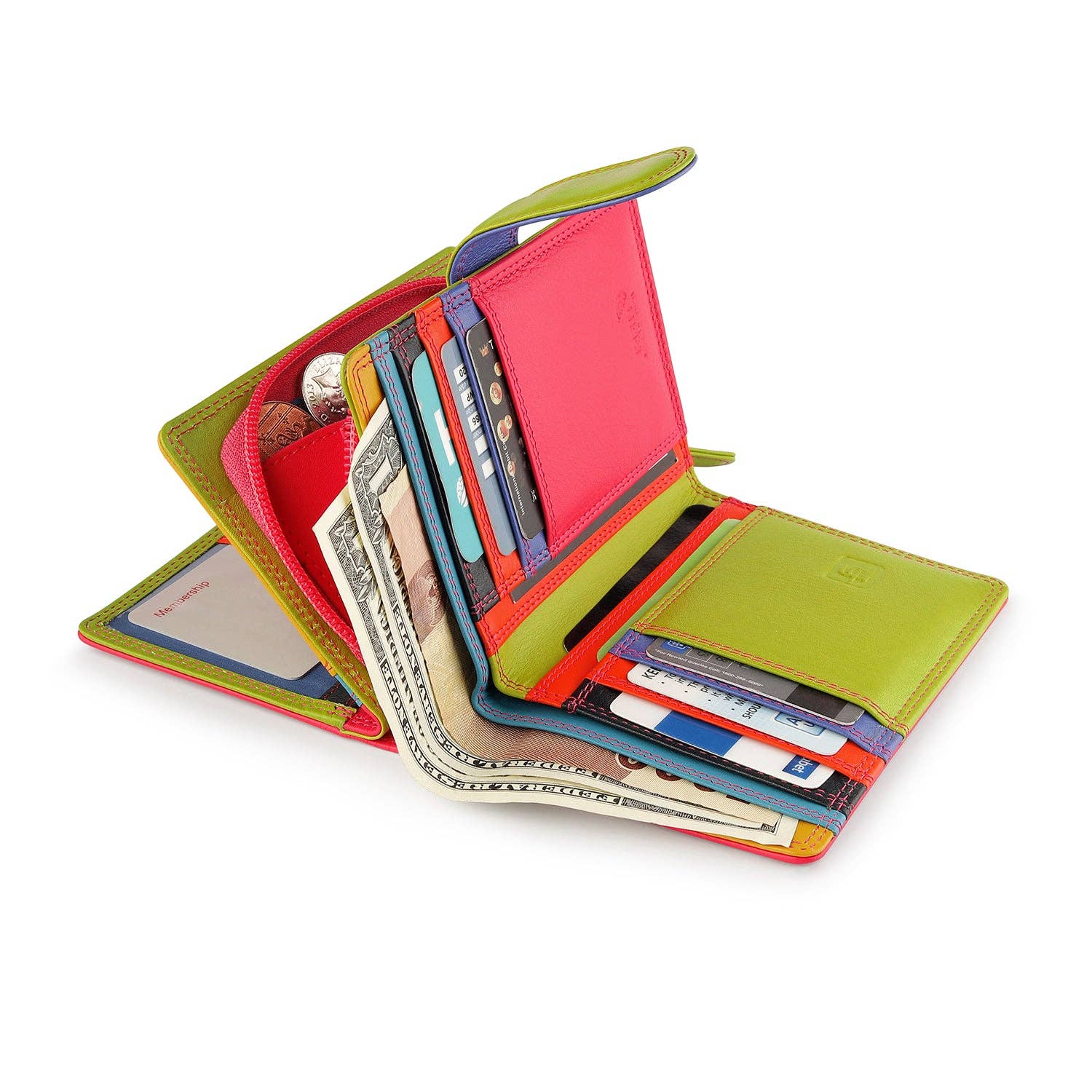 PRIMEHIDE - Venta al por mayor Cartera - Mujer - Monedero con doble solapa de la colección London - 608142