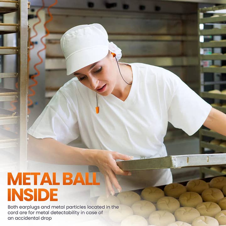 Quality Plugs - Wholesale Earplugs - Metal-Detectable Corded Foam Earplugs NRR: 32 dB6