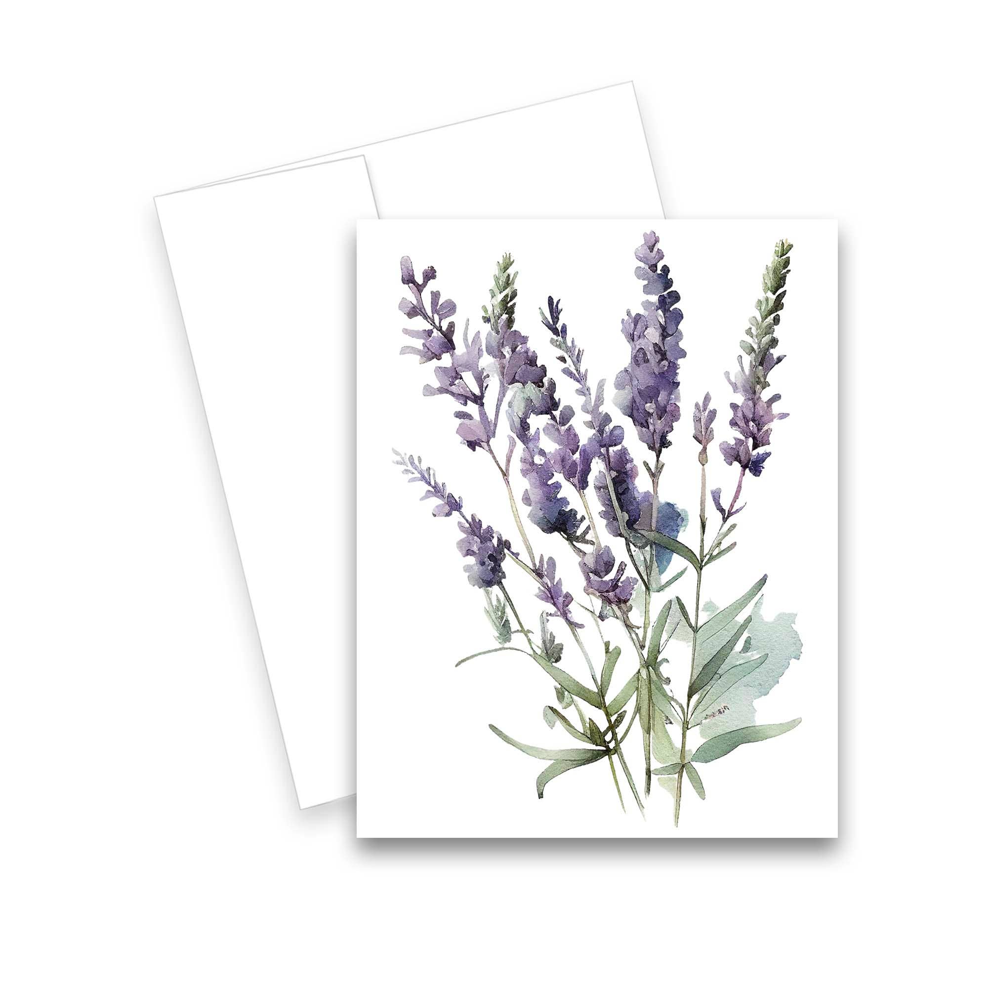 Aria Rae - Wholesale Stationery/Notecard Set - Assorted Lavender Greeting Cards, Set of 6, Blank Notecards6