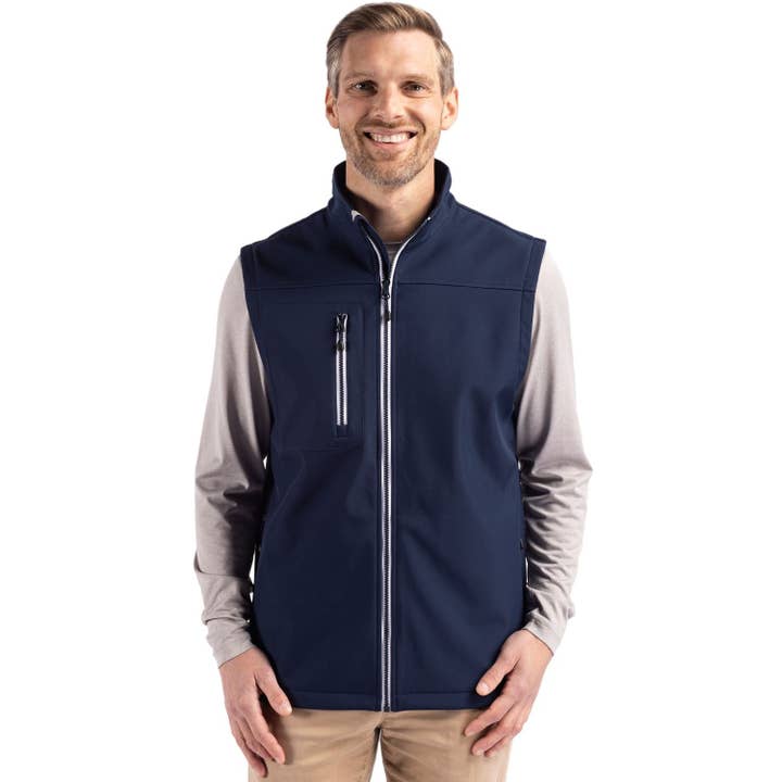 Cutter & Buck - Wholesale Outerwear Vest - Men's - Clique Telemark Eco Stretch Full Zip Mens Hooded Vest
