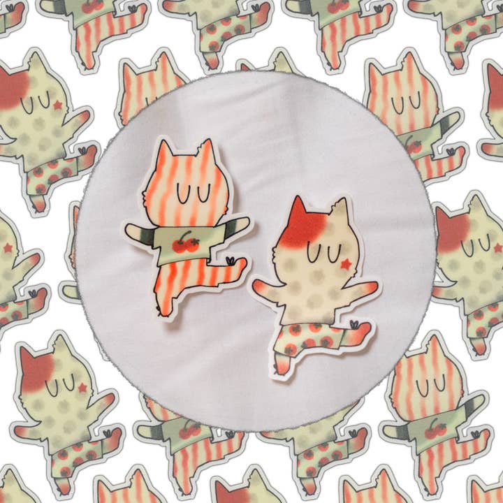 Cherry Tomato Cat Set for wholesale by Milki Tea Studios