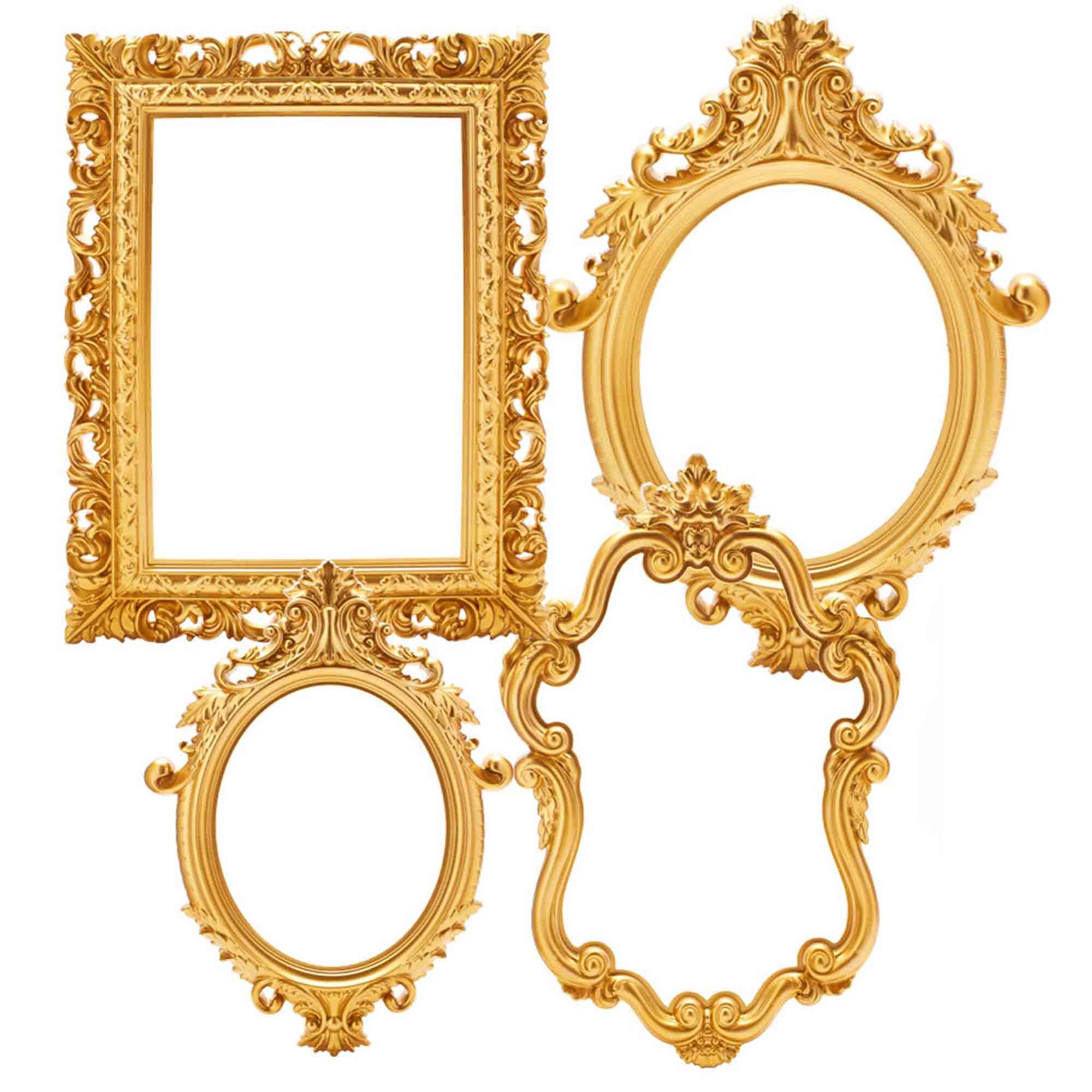 Decorative Plastic Photo Frame Set - Gold for wholesale on Faire0