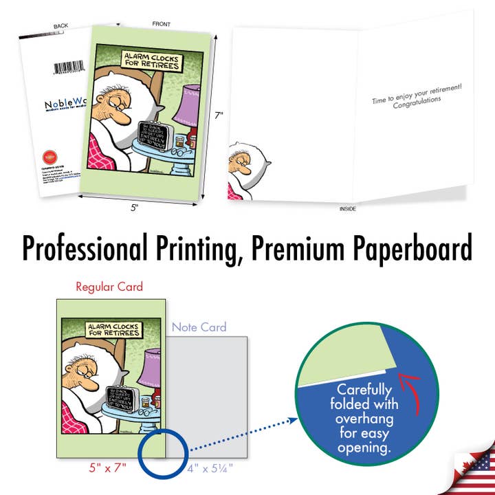 NobleWorks - Venta al por mayor Tarjetas de jubilación - Tarjeta de jubilación - Despertador para jubilados4
