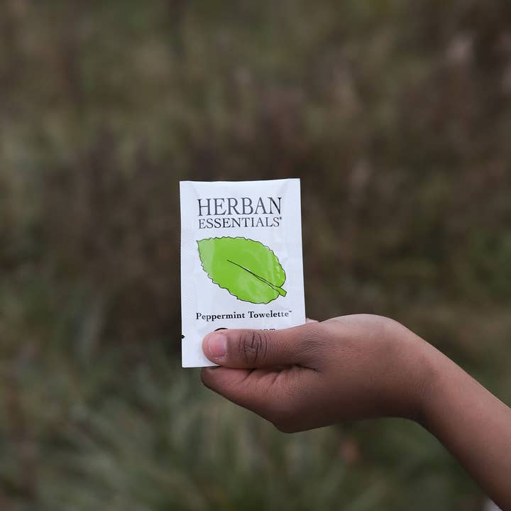 Herban Essentials - Wholesale Essential Oil - Peppermint Towelettes - 20 Individual Essential Oil Wipes